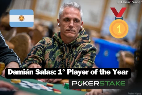 Damián Salas llegó a la cima del ranking online del “Jugador Del Año” 2024 de PokerStake