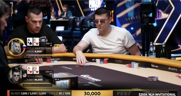 Ejercicio: Descubre el error del profesional en el torneo de $250,000