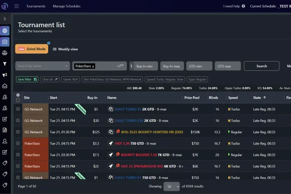 Cómo ver todas las grillas de torneos de poker online en un solo lugar
