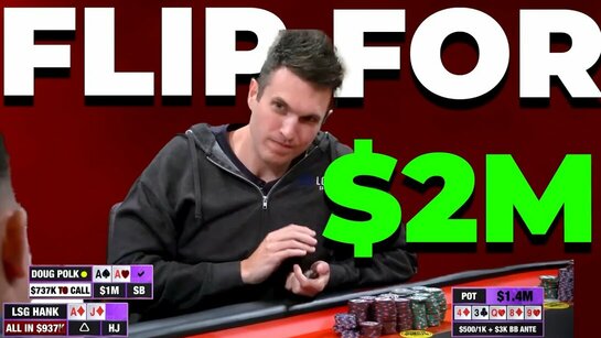 Factor miedo en botes de siete cifras: encontrando el equilibrio en la mano de Doug Polk