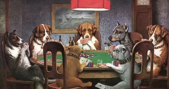 Todo lo que necesitas saber sobre la serie de cuadros “Dogs Play Poker”