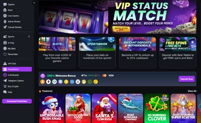 Reseña de CoinCasino: Juegos de Casino y Apuestas Deportivas con Crypto