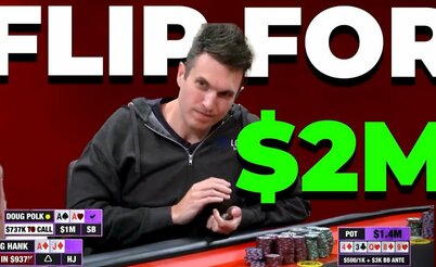 Factor miedo en botes de siete cifras: encontrando el equilibrio en la mano de Doug Polk