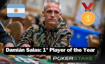Damián Salas llegó a la cima del ranking online del “Jugador Del Año” 2024 de PokerStake